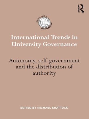 cover image of International Trends in University Governance